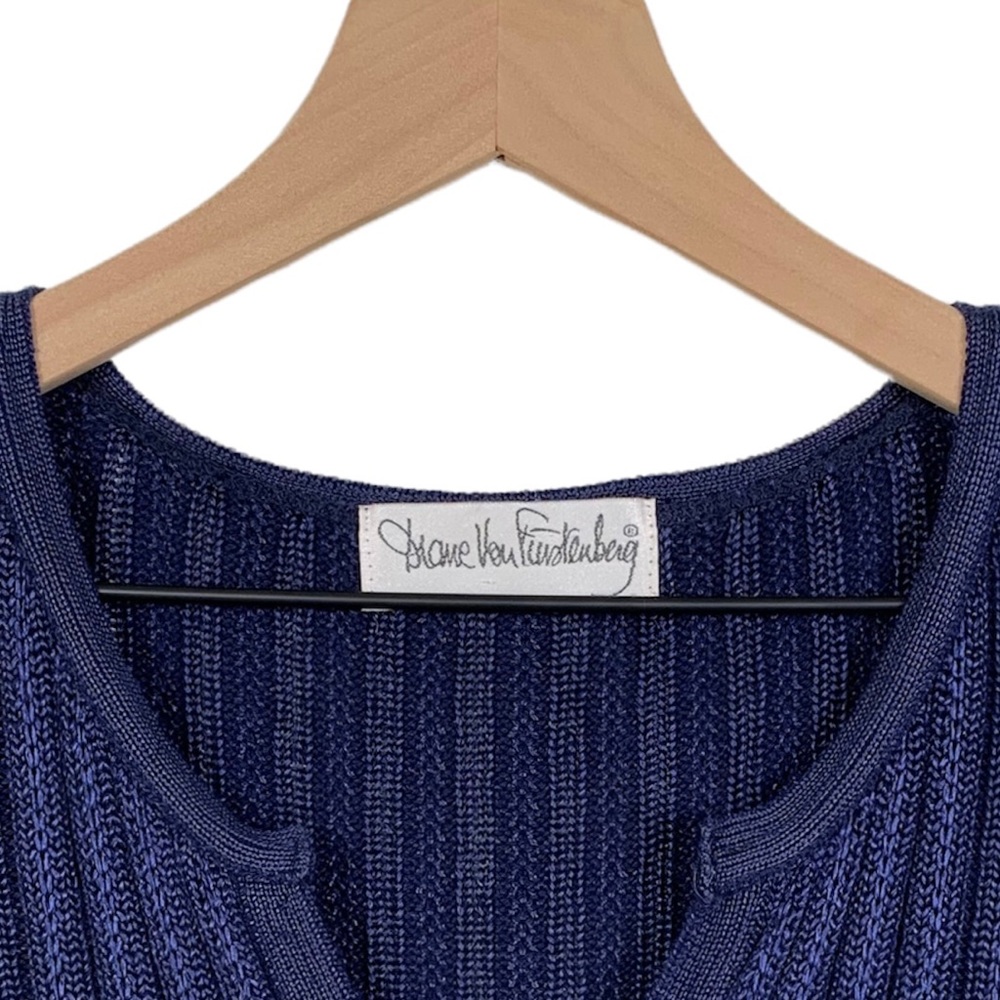 🇺🇸 Vintage 80’s Diane Von Furstenberg Sweater (Cable Coquette Romantic Sexy USA) - Picture 4 of 8